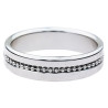 MenSteel Cockring Perly Ring Contour Argenté
